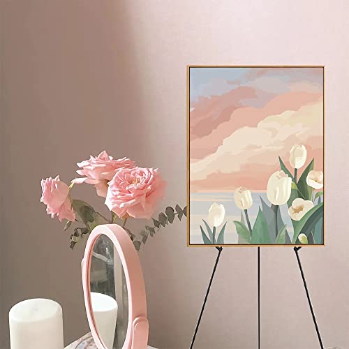 Easel Stand for Display Artists Wedding Sign Poster Adjustable Easy Folding Art Poster Metal Stand 63 Inch Instant Tripod Foldable Portable Floor Easel for Wedding, Painting, Show