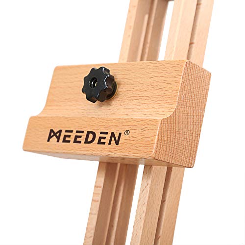MEEDEN Tripod Field Painting Easel - Universal Tripod Easel Adjustable Portable Painting Easel Stand Beech Wood Artist Easel, for Painters, Students, and Landscape Artists, Hold Canvas Art up to 44"