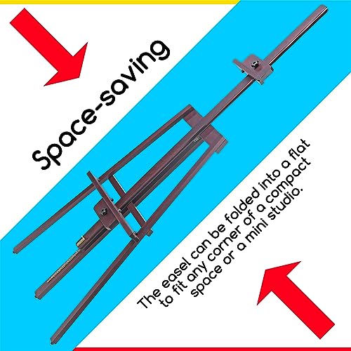 MEEDEN Easel Stand for Painting, Art Easel, Painting Easel for Wedding, Artist Display A-Frame Design Solid Beech Wooden Easel, Holds Canvas up to 43"