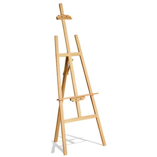 Pine Wood 150cm/ 59Inch Tall Adjustable Durable Art Artist Sketch Drawing Stand Display Painting Easel for Kid and Adults-Painting Display Exhibition Wedding Fits Small and Large Canvas's Easels