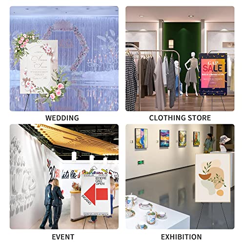 Easel Stand for Display Artists Wedding Sign Poster Adjustable Easy Folding Art Poster Metal Stand 63 Inch Instant Tripod Foldable Portable Floor Easel for Wedding, Painting, Show