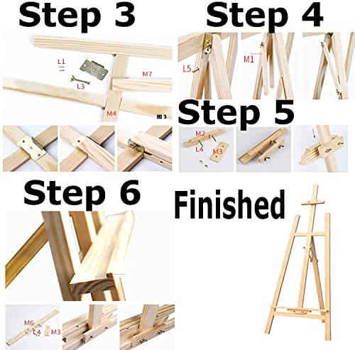 Large Easel 69 Inch 175cm Studio Easel, Craft Display Easels Foldable Wood Painting Canvas Stand, Adjustable Durable Artist Wedding Stand Sketch Drawing Display Easel, Easy to Assemble Tripod Easel