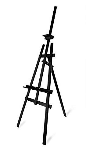 Studio Easel (1800MM HIGH) Display - Pine Wood - Canvas - Picture - Holder - Black