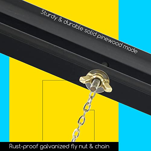 MEEDEN Display Easel 64" High A-Frame Tripod, Pine Wood Floor Easel, Lightweight and Sturdy Wedding Easel, Holds Up to 40" Canvas, Wooden Display Holder Stand for Paintings, Sales, Welcome, More Signs