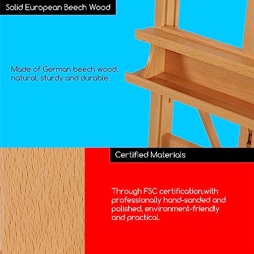 MEEDEN Easel Stand, Foldable Large Studio H-Frame Easel for Painting, Movable Painting Easel for Adults, Floor Painting Artist Easel, Holds Canvas Art up to 48"