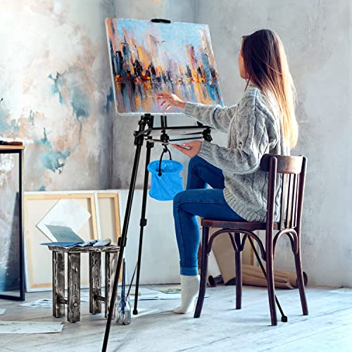 STANDNEE Artist Easel Stand Easel for Painting Canvase , 50 to 155cm Art Easel for Painting & Displaying, Aluminum Adjustable Height Display Tripod with Portable Bag/Folding Keg/Apron.(Black)
