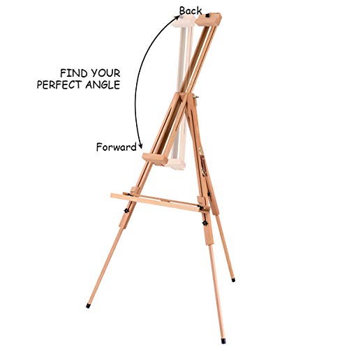 GiantexUK Wooden A-Frame Easel, Folding Studio Picture Holder, Adjustable Tripod Drawing Display Stand for Artists, Students and Adults, Holds Canvas Up to 78cm