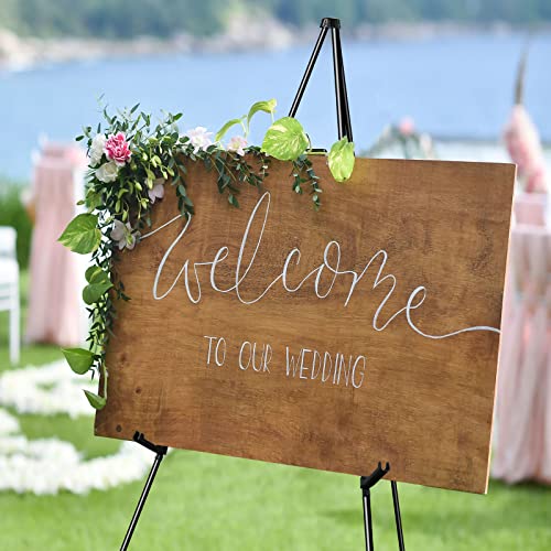 VAIIGO Display Easel for Wedding Sign, Portable Folding Easel Floor Art Easel, Adjustable 168cm Tall Metal Poster Easel, Collapsible Tripod Easel for Display Sign,Painting,Poster,Trade Showsetc(1Pack)