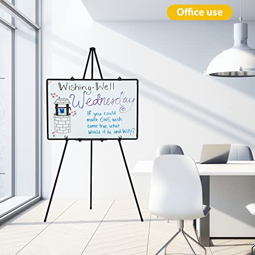 VAIIGO Display Easel for Wedding Sign, Portable Folding Easel Floor Art Easel, Adjustable 168cm Tall Metal Poster Easel, Collapsible Tripod Easel for Display Sign,Painting,Poster,Trade Showsetc(1Pack)