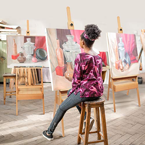 Kurtzy 190 cm(75 inches) Wooden H-Frame Studio Easel with Artist Storage Drawer - Adjustable to High - Large Art Easel with Canvas Holder - Sturdy Beechwood - Display Paintings & Portraits