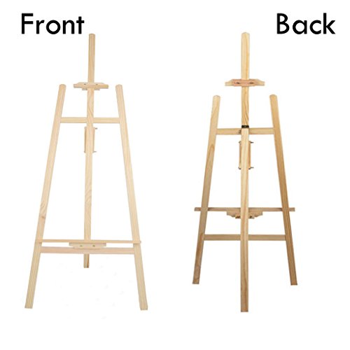 Studio Easel 1.50m Foldable Wooden Painting Drawing Stand Professional Painter Drawing Board Art Display Easel Stand Tall Studio Easels for Artist Sketching Wedding Sign