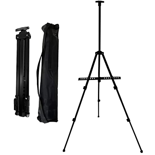 Studio 160cm Height Adjustable Metal Easel for Artist Art & Craft, Painting and Drawing Display with Full Standing Tripod by Crystals®