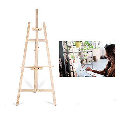 Studio Easel 1.50m Foldable Wooden Painting Drawing Stand Professional Painter Drawing Board Art Display Easel Stand Tall Studio Easels for Artist Sketching Wedding Sign