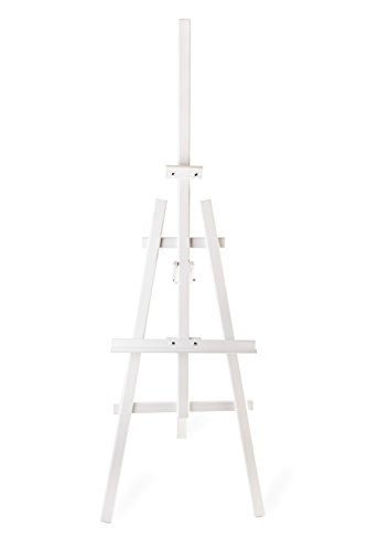 DWA STUDIO EASEL (1800MM HIGH) DISPLAY - PINE WOOD - CANVAS - PICTURE - HOLDER - WHITE