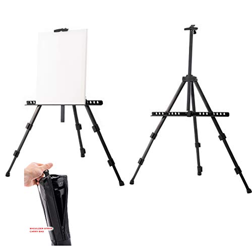 ADEPTNA NEW HEAVY DUTY FOLDING ARTIST TELESCOPIC FIELD STUDIO PAINTING CANVAS EASEL TRIPOD DISPLAY STAND WITH CARRY BAG