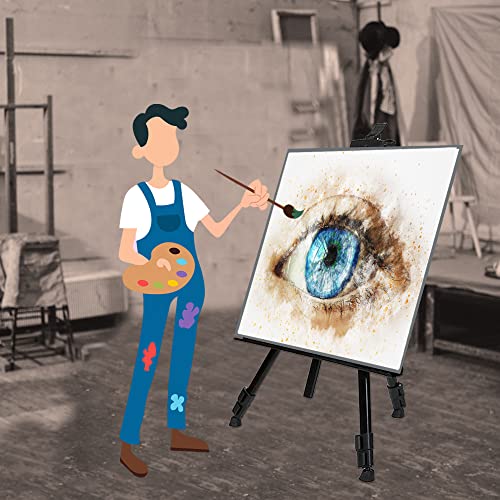 Studio 160cm Height Adjustable Metal Easel for Artist Art & Craft, Painting and Drawing Display with Full Standing Tripod by Crystals®