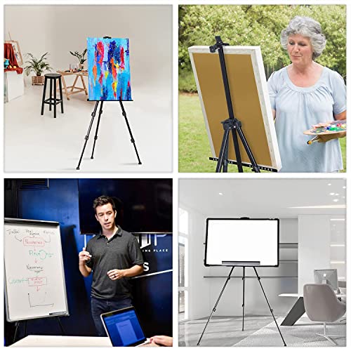 Studio 160cm Height Adjustable Metal Easel for Artist Art & Craft, Painting and Drawing Display with Full Standing Tripod by Crystals®