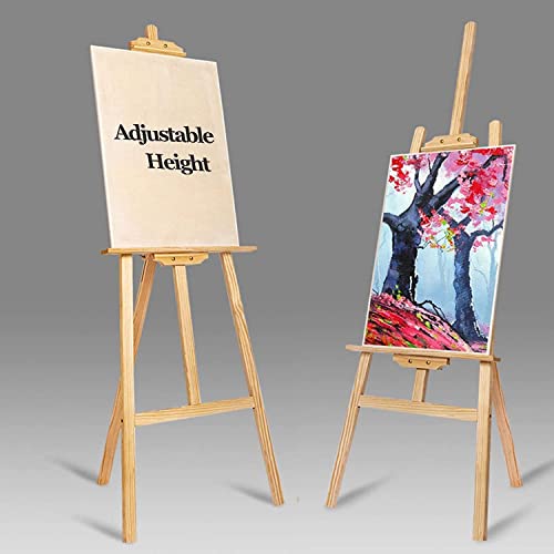 PetHot Easel Stand 1.5M Studio Easel Canvas Stand for Wedding Adjustable Drawing Painting Holder Foldable Artist Tripod Easel for Painting Sketch Exhibition