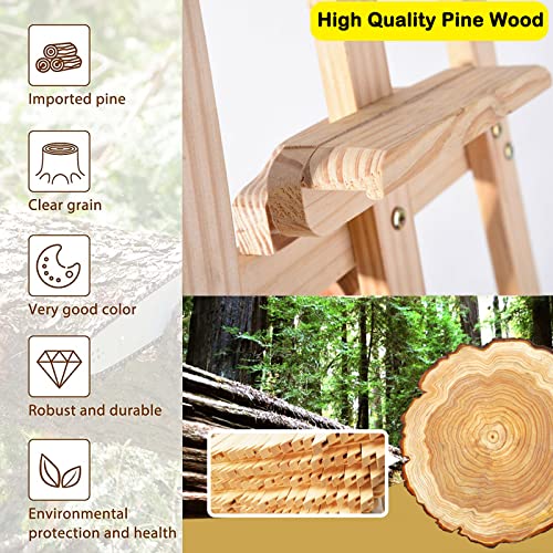 Display Easel Stand for Wedding Sign & Poster, Painting Easel for Artist, Drawing Easel for Kids, Wooden Display Stand Artist Easel Studio Easel, Adjustable Drawing Painting Holder (1.5m/59 Inch)