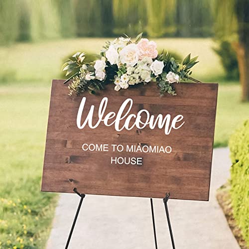 Easel Stand for Wedding - Foldable Portable 168cm High Display Easel Poster Stand - Easy to Fold Retractable Adjustable Black Easel Artists Easel Indoor and Outdoor(1 Pack)