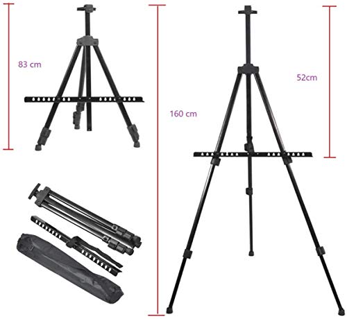 ADEPTNA NEW HEAVY DUTY FOLDING ARTIST TELESCOPIC FIELD STUDIO PAINTING CANVAS EASEL TRIPOD DISPLAY STAND WITH CARRY BAG