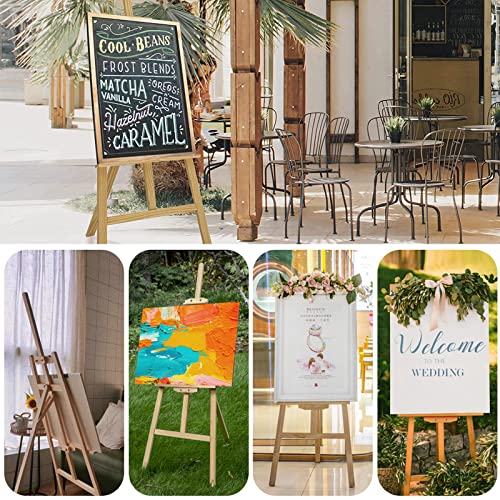 Display Easel Stand for Wedding Sign & Poster, Painting Easel for Artist, Drawing Easel for Kids, Wooden Display Stand Artist Easel Studio Easel, Adjustable Drawing Painting Holder (1.5m/59 Inch)