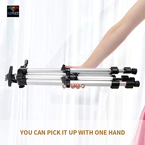 ASPECT Portable 55" Easel | Adjustable | Art Easel Stand Tabletop and Floor Easel | Picture/Poster/A2 A3 A4 Canvas Display Stand | for Indoor/Outdoor Painting | Comes with Carry Bag, Black