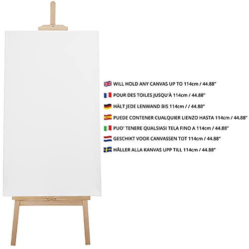 Belle Vous Wooden A-Frame Studio Easel - 1.59m / 5.22ft - Artist Easel - Adjustable/Foldable Tripod - Canvas/Painting Holder for Displays, Exhibition, Drawing, Sketching, Weddings, Arts and Craft