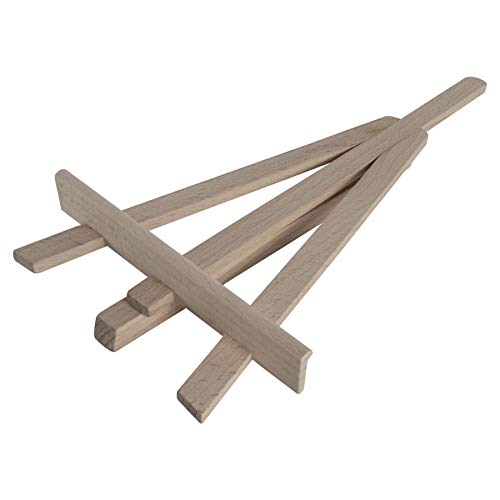 WooDeeDoo Small Wooden Table Top LUX Easel | 25 cm | Deeper Holder Trim | Solid Beech Wood Desk Art Canvas Display Stand for Name Wedding Cards Pictures Photos Crafts up to A4