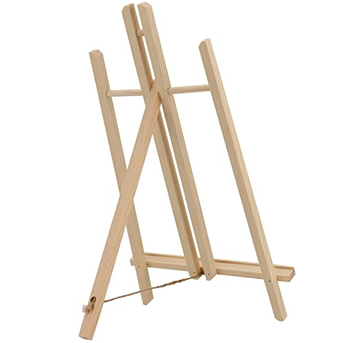 MUKLEI 8 Pack 30 cm Wood Display Easels, Wooden Tabletop Easel, Mini Pine Wood Easel Adjustable Easel Stand Tripods Foldable Painting Easel for Arts Crafts, Displaying Frames