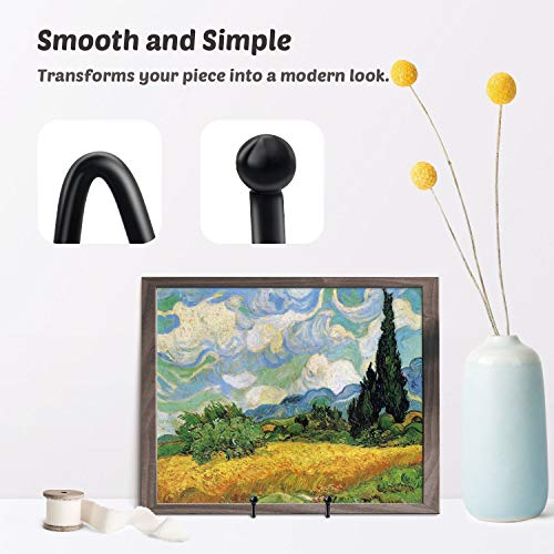 Mocoosy 4 Inch Plate Stands for Display - Black Iron Easel Plate Holder Display Stands Metal Frame Holders for Photo, Pictures, Decorative Plate Dish and Tabletop Art 2 Pack