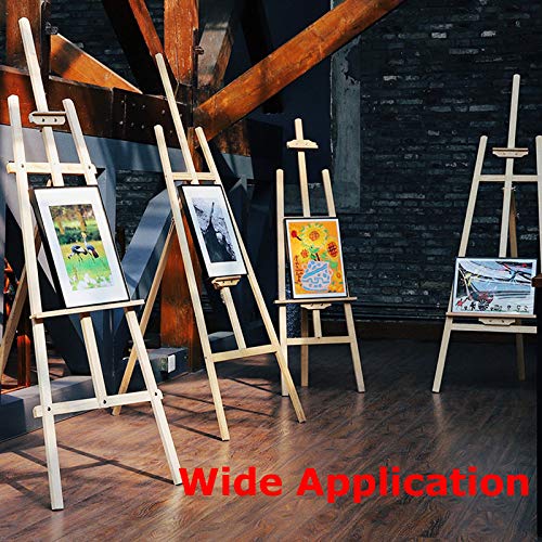 Studio Easel 1.75m Foldable Wooden Painting Drawing Stand Professional Painter Drawing Board Art Display Easel Stand Tall Studio Easels for Artist Sketching Wedding Sign