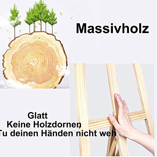 Wedding Easel Studio Artist Art 1.5M/59 Inch A Frame Adjustabel Height Folding Display Drawing Board Artist Sketching Painting Craft Easel Stand Natural Pine Wooden Easy to Install