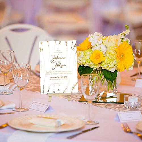 Kbnian 20PCS Wooden Mini Easel,Mini Easel Stands Wooden Tabletop Display Easel Mini Wooden Artist Easel Tabletop Holder Stand for Small Canvases, Kids Crafts, Business Cards, Signs, Photos, Gifts