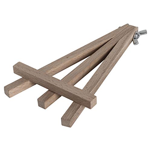 WooDeeDoo Mini Wooden Table Top Easel | 15 cm | Solid Beech Wood Desk Art Canvas Display Stand for Name Wedding Cards Pictures Photos Crafts up to A5