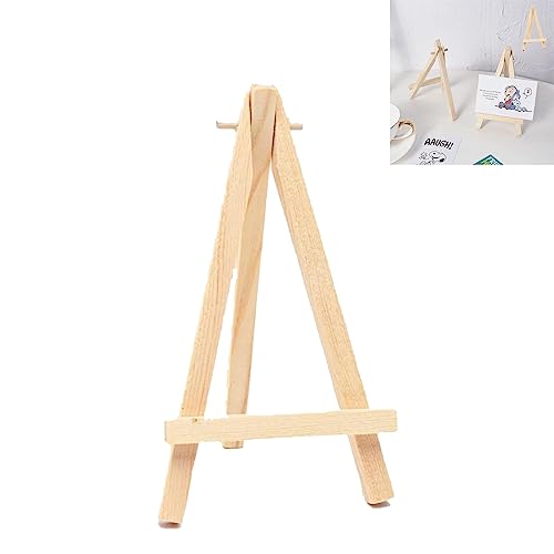 Mini Easel Stand, 2pcs Wooden Card Stands for Display Tabletop Art Display Easels, Small Easel Stand Kids, Desktop Holder Stand for Displaying Canvas Paintings, Drawing, Small Painting Easel Wedding