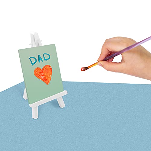 CRAFFANCY Mini Plastic Display Easel, 20 Pcs White Tabletop Art Easel Painting Easels for Photo Paintings Cards Invitations Menu Display