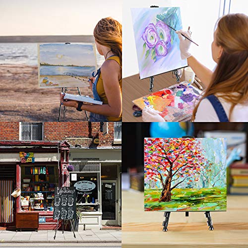 FUDESY Artist Easel Stand, Adjustable Art Tripod for Painting, 58cm to 182cm Tabletop and Floor Painting Display Adult Easel Stand, Aluminum Drawing Stand with Portable Bag