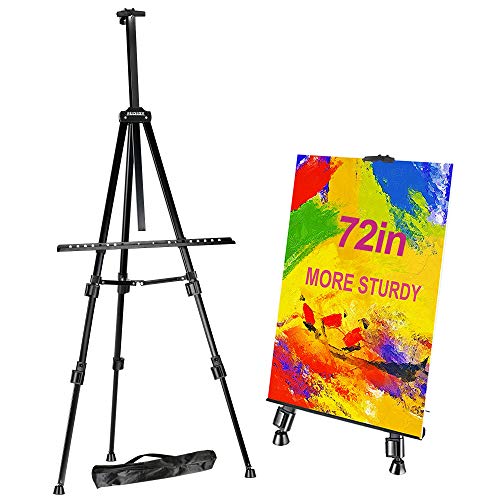 FUDESY Artist Easel Stand, Adjustable Art Tripod for Painting, 58cm to 182cm Tabletop and Floor Painting Display Adult Easel Stand, Aluminum Drawing Stand with Portable Bag