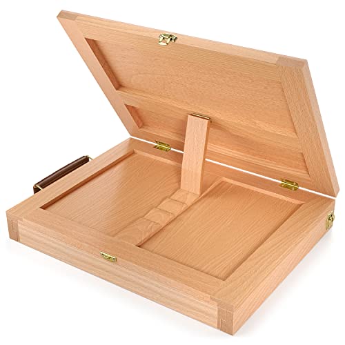 Arteza Wooden Desktop Easel with Drawer and Palette, Art Supplies for Portable Sketching, Drawing, and Painting with a Variety of Mediums