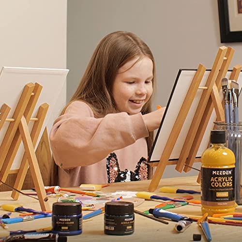 MEEDEN 12 Pcs 11" Tall Tabletop Easel - Small Solid Beech Wood Easel Painting Display Easel, Hold Canvas Art up to 12" High