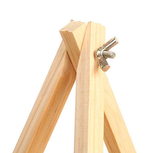 Toyvian Small Tabletop Wood Display Artist A-Frame Easel, Photo Frame Bracket Photo Painting Triangle Easel(9 x 15cm)