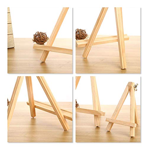 Toyvian Small Tabletop Wood Display Artist A-Frame Easel, Photo Frame Bracket Photo Painting Triangle Easel(9 x 15cm)