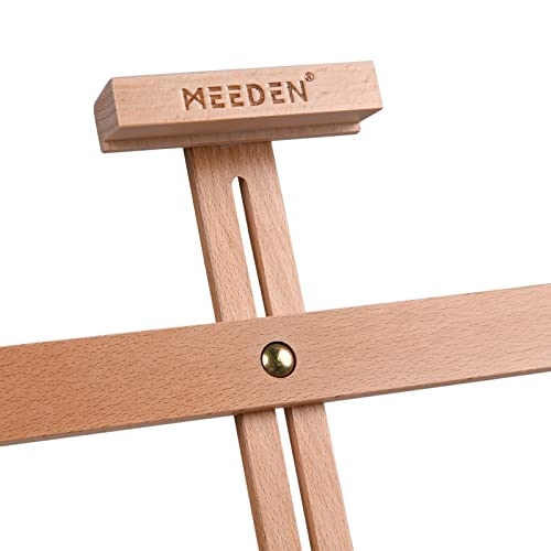 MEEDEN Tabletop H-Frame Studio Easel, Adjustable Beechwood Art Craft Painting Display Easel, Portable Desktop Wooden Easel Stand for Artist, Beginners & Students, Holds Canvas up to 21"