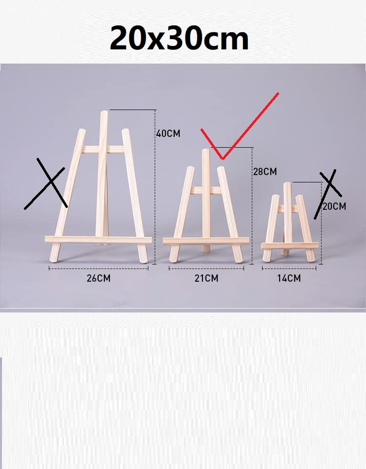 Natura Wooden Tabletop Art Display Easels, Small Painting Easel, Desktop Holder Stand for Displaying Canvas Paintings,Drawing, Weddings, Kids Arts & Crafts