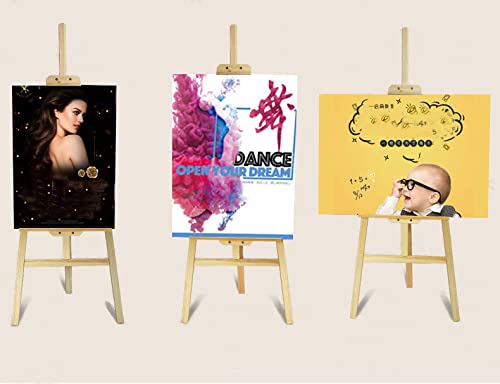 Natura Wooden Tabletop Art Display Easels, Small Painting Easel, Desktop Holder Stand for Displaying Canvas Paintings,Drawing, Weddings, Kids Arts & Crafts