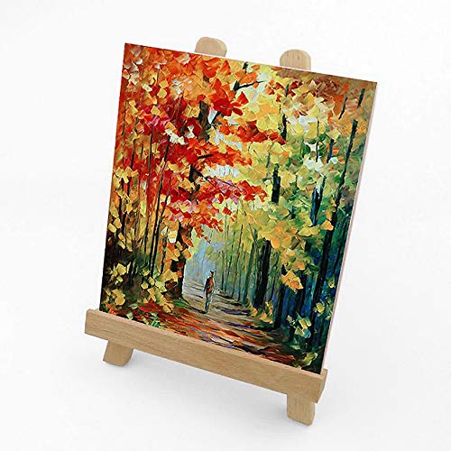 2 Pcs Wooden Table Top Easels, 15x20 cm/5.9x7.87 inch Small Tabletop Display Easel Stand, Mini Artist Canvas Painting Desktop Triangle Easel Holder Stand for Calendar/Drawing/Sketching/Wedding