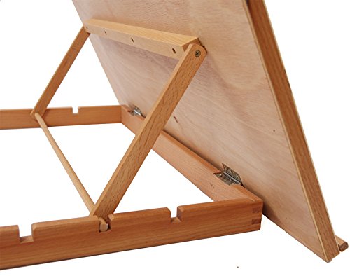 A2 Table Top Easel - Large Adjustable A2 Desktop Table Easel Stand Craft Workstation, Beechwood Drawing Board Table Desk Top Artist Easel, Crafts & Arts, Painting, Drafting, Display Holder Workstation