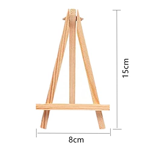 8Pcs Wooden Mini Easel Triangle Frame, Small Tabletop Art Display Easels, Desktop Holder Stand for Paintings, Weddings, Kids Arts & Crafts