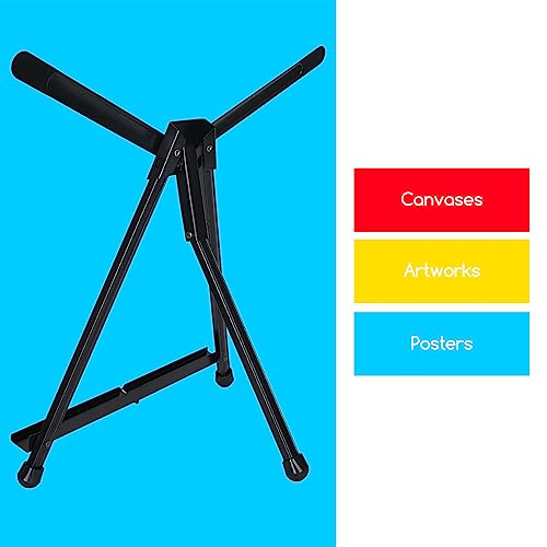 MEEDEN 10-Piece Artist Tabletop Display Easel, Aluminum Tripod Easel,Collapsible Folding Frame Easel,Portable Lightweight Table Top Easel,Hold Canvas Up to 24X30inches